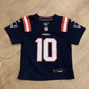 Nike NFL New England Patriots Mac Jones #10 Jersey Toddler 4T 4 Yrs Kids Boys